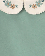 Baby Girl 3-Piece Floral French Terry Layering Set - Green