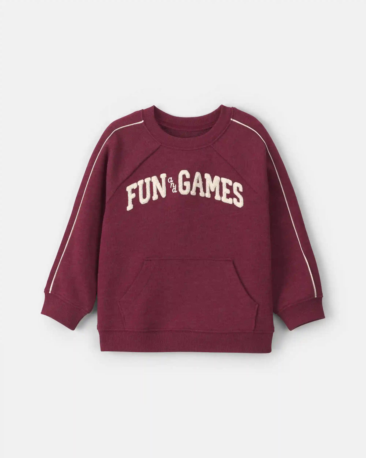 Toddler Boy 'Fun & Games' Pullover Sweatshirt - Burgundy