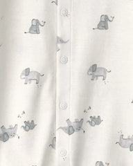 Baby Elephant 100% Cotton Converter Gown - Ivory