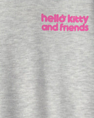 Girls Hello Kitty® French Terry Pullover Sweatshirt - Grey