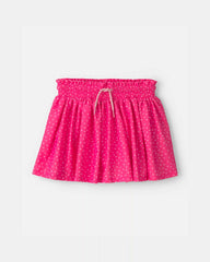 Girls Polka Dot Active Skort - Pink