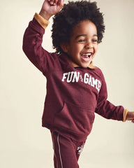 Toddler Boy 'Fun & Games' Pullover Sweatshirt - Burgundy