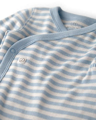 Baby Organic Cotton Wrap Bodysuit in Stripes