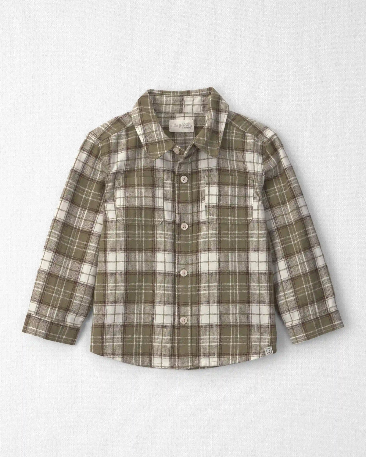 Toddler Boy Organic Cotton Flannel Button-Down Shirt