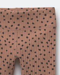 Toddler Girl Brooklyn Bike Shorts in Dot Print - Tan