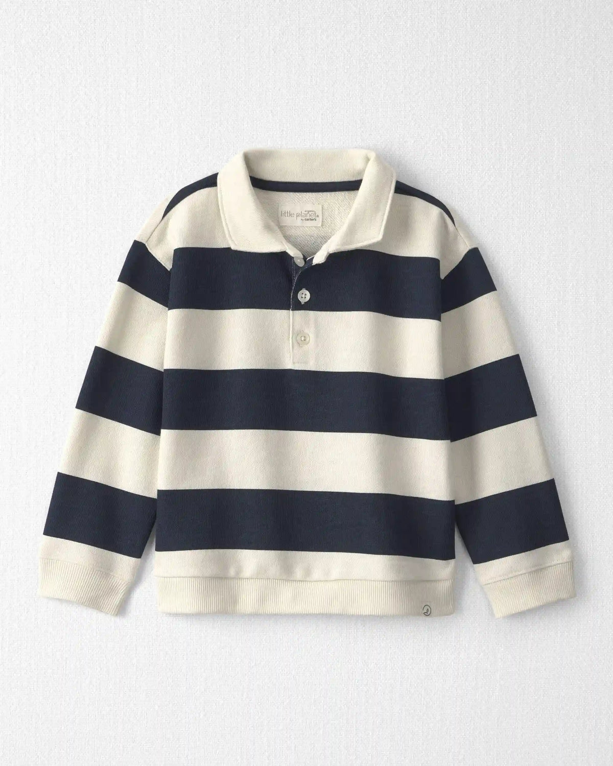 Toddler Boy Organic Cotton French Terry Rugby Polo