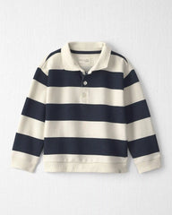 Toddler Boy Organic Cotton French Terry Rugby Polo