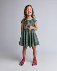 Toddler Girl Avenue Twirl™ Dress in Dot Print - Olive
