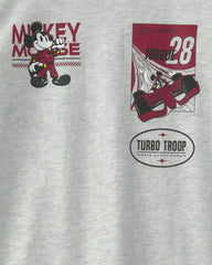 Boys Disney© Mickey Mouse Racing Long-Sleeve Graphic Tee - Grey