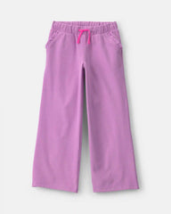 Girls Ribbed Pull-On Pants - Purple