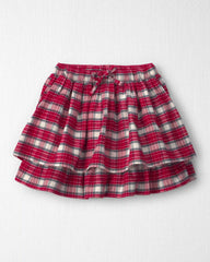 Girls Organic Cotton Flannel Skirt