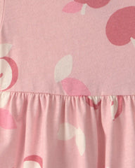 Baby Girl Apple Short-Sleeve Dress - Pink