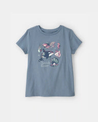 Girls 'Seaside Resort' Sea Animal Graphic Tee - Blue