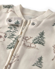 Baby Organic Cotton Sleep & Play Pajamas in Reindeer Forest