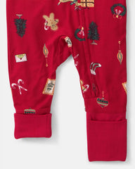 Baby Christmas PurelySoft™ 2-Way Zip Sleep & Play Pajamas - Red