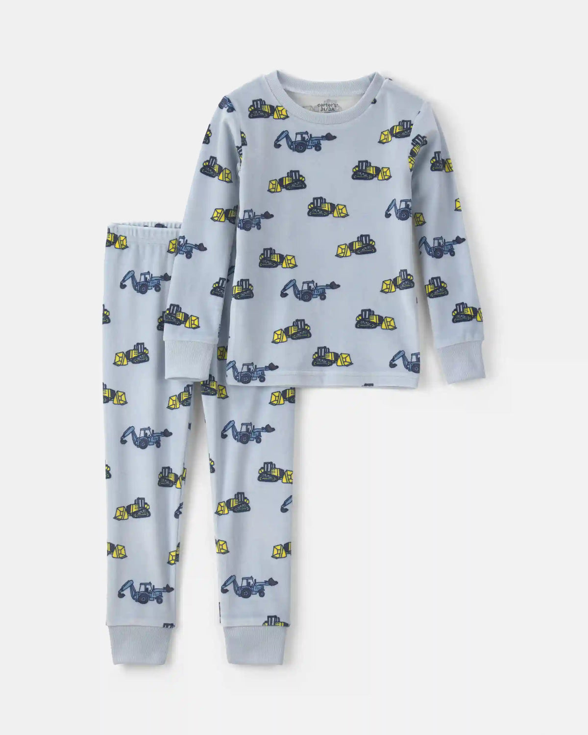 Toddler Boy 2-Piece Construction DreamPlush Snug Fit Pajama Set - Blue