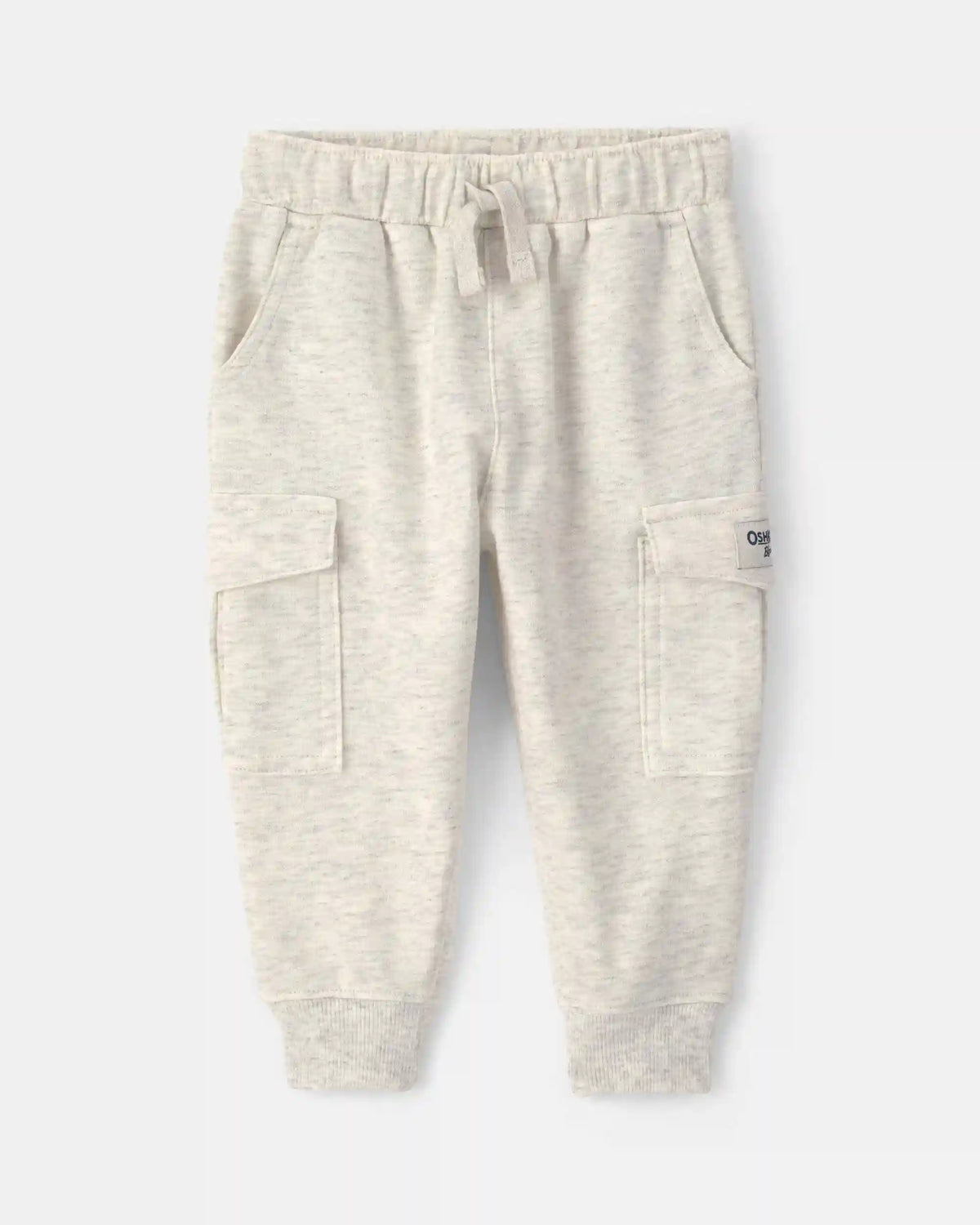 Baby Boy French Terry Cargo Knit Joggers - Grey