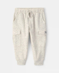 Baby Boy French Terry Cargo Knit Joggers - Grey