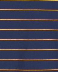 Boys Striped Long-Sleeve T-Shirt - Navy Blue/Red