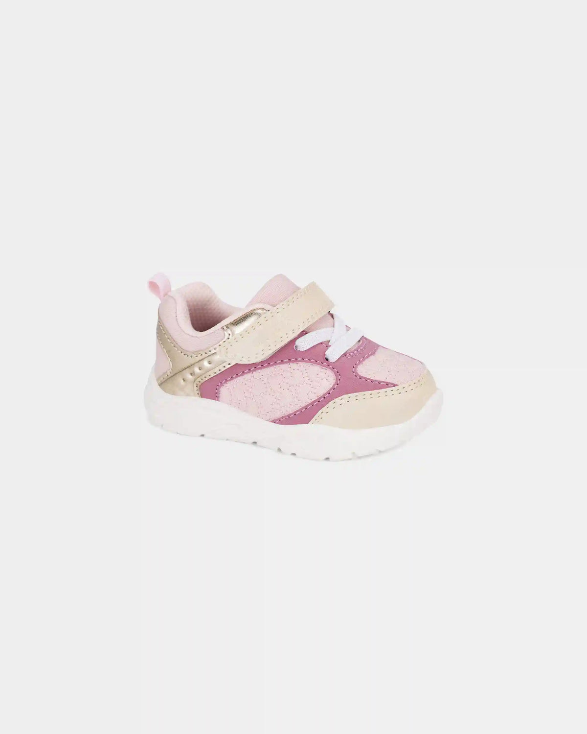 Baby Girl Every Step® First Walker Heart Color Block Sneakers - Pink/Gold