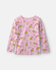 Girls Dr. Seuss™ The Grinch Christmas Long-Sleeve Graphic Tee - Pink