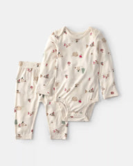 Baby 2-Piece North Pole PurelySoft™ Long-Sleeve Bodysuit & Pant Set - Cream