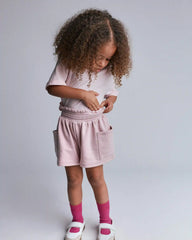 Toddler Girl Swing Shorts with Pockets - Rose
