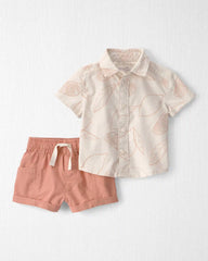 Baby Boy 2-Piece Top & Short Set Made with Organic Cotton in Citrus Summer Print