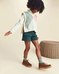 Girls Corduroy Shorts - Green