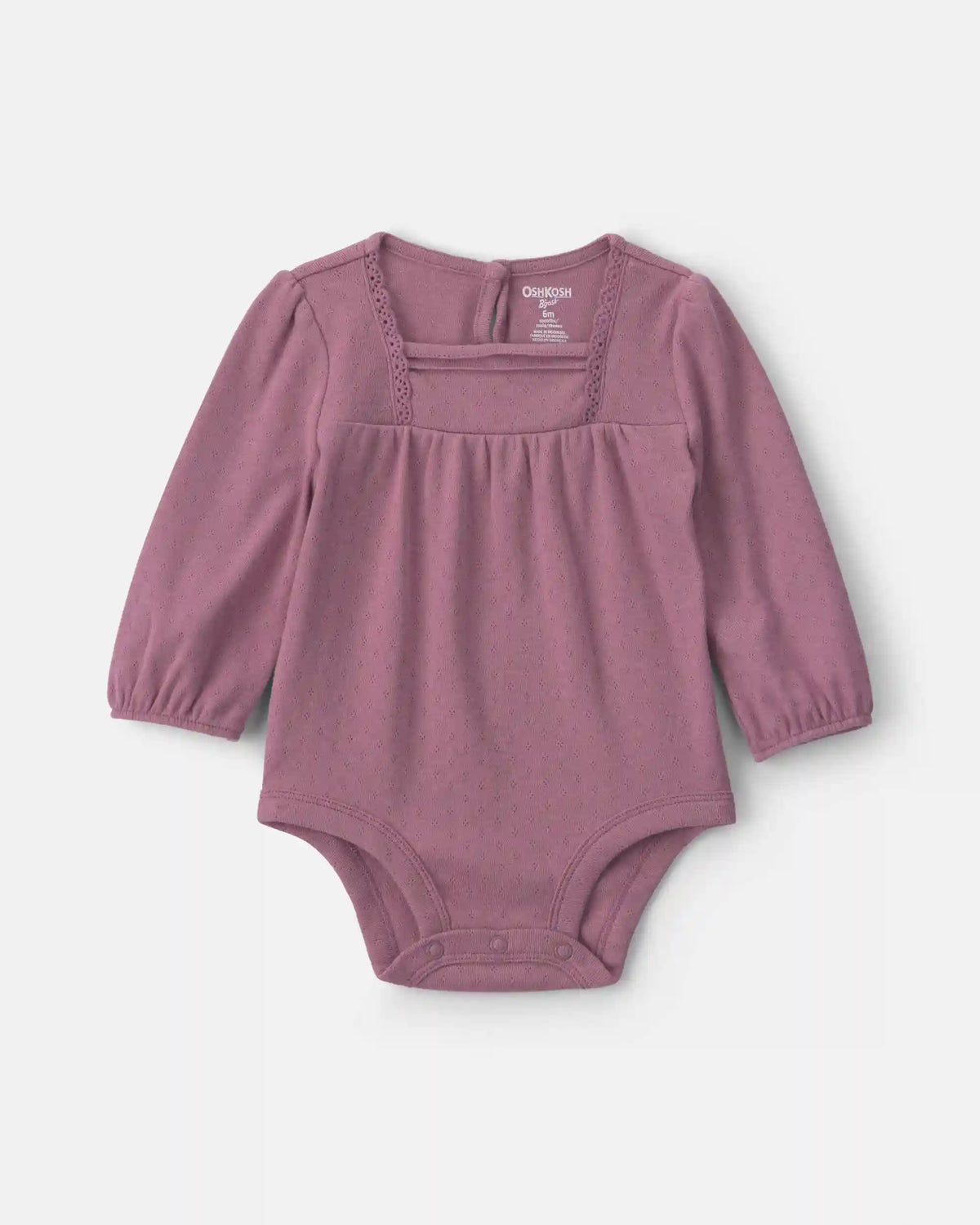 Baby Girl Long-Sleeve Fashion Bodysuit - Purple