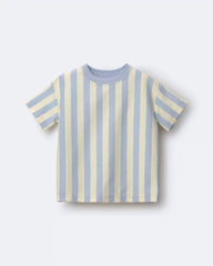 Toddler Boy Relaxed Tee in Stripes - Blue/Yellow