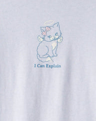 Girls Cat Long-Sleeve Graphic Tee - Blue
