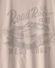 Boys Road Racer Car Graphic Tee - Tan