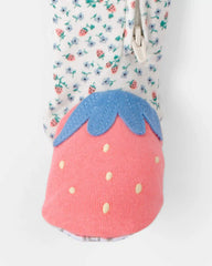 Baby Girl Strawberry 100% Cotton Snug Fit 1-Piece Pajama