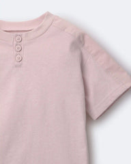 Toddler Henley Tee - Light Pink