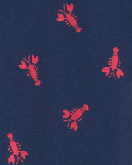 Baby Boy Lobster 100% Cotton Snug Fit 1-Piece Pajama - Blue