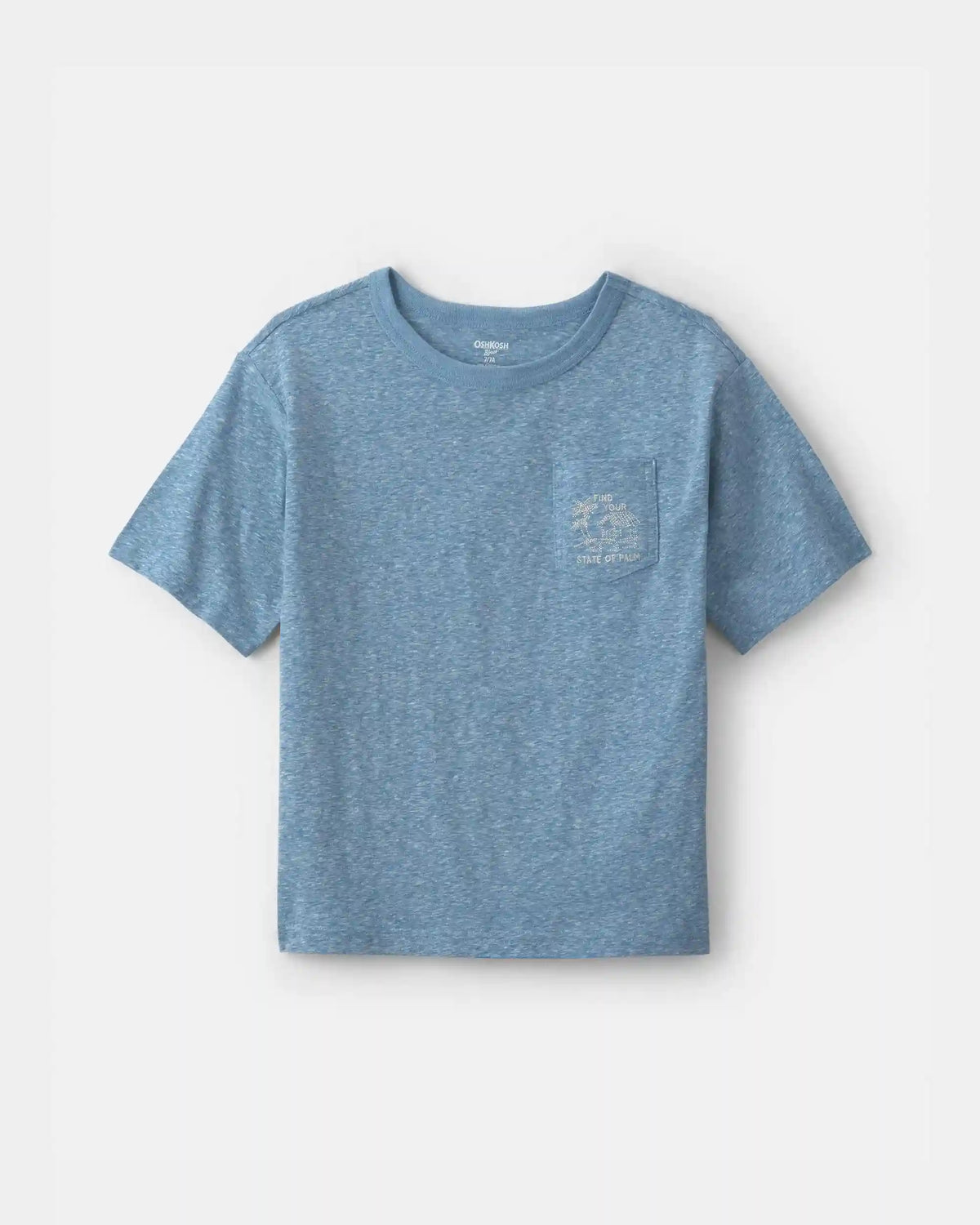 Boys 'State of Palm' Beach Embroidered Graphic Tee - Blue