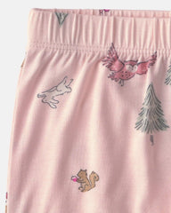 Baby Girl 2-Pack Woodland PurelySoft™ Pull-On Pants - Pink