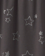 Girls Stars Long-Sleeve Dress - Grey