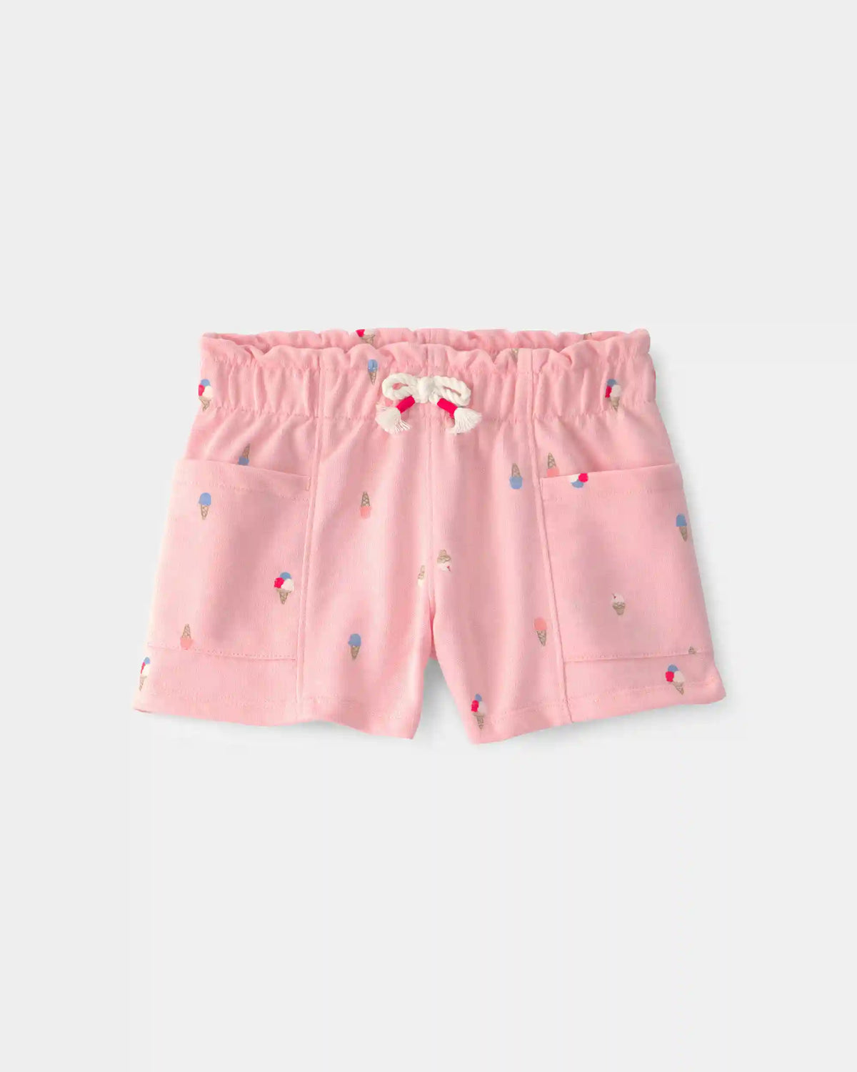 Toddler Girl Ice Cream French Terry Shorts - Pink