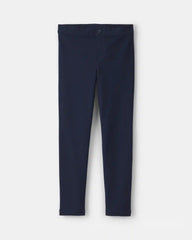 Girls Uniform Ponte Skinny Pants - Navy