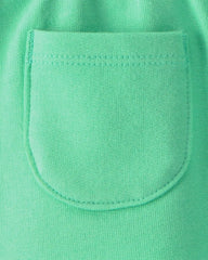 Baby Girl 2-Piece Fish Ruffle Tank Top & Short Set - Green/Ivory