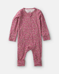 Baby Girl Floral PurelySoft™ 2-Way Zip Sleep & Play Pajamas - Pink