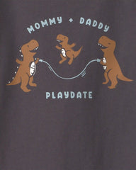 Toddler Boy Dinosaur Long-Sleeve Graphic Tee - Grey