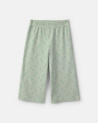 Baby Girl 2-Piece Flower Fleece Long-Sleeve Top & Pant Set - Green