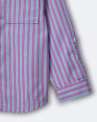 Toddler Boy Button-Down Long-Sleeve Shirt in Stripes - Blue/Purple