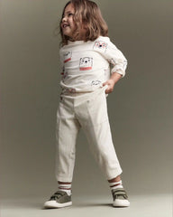 Toddler Boy Corduroy Pocket Pant - Cream