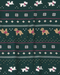 Toddler 2-Piece Fair Isle Christmas PurelySoft™ Snug Fit Pajama Set - Green