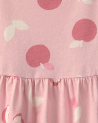 Toddler Girl Apple Short-Sleeve Dress - Pink