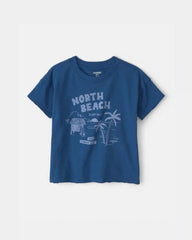 Toddler Boy 'North Beach' Graphic Tee - Navy